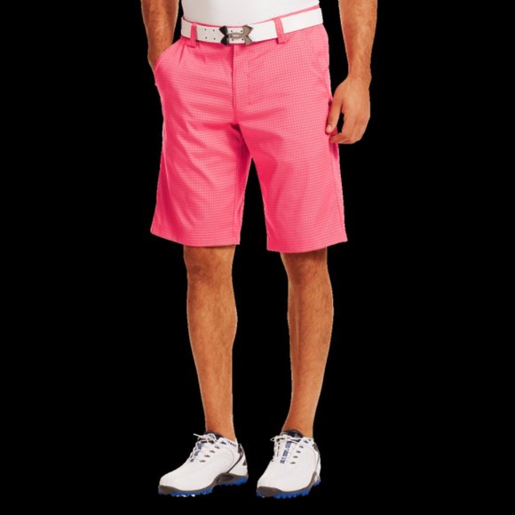Under Armour Other - Under Armour Golf Shorts Pink Gray Gingham Print